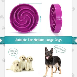 Foto 4 | Foto 4 | Cuenco Para Perros Slow Feeder Whippy, Grande, Morado Para Perros Grandes - Venta Internacional.