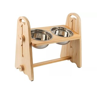 Foto 1 | Foto 1 | Plato Doble para Mascota con Altura Variable Antiderrapante Eo Safe Imports Esi-8421 color Beige