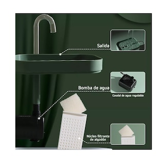 Foto 4 | Foto 4 | Bebedero Automática con Filtro para Perros y Gatos 1.5l Eo Safe Imports Esi-8809 Verde