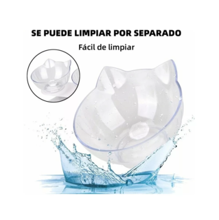 Foto 3 | Foto 3 | Comedero y Bebedero para Mascotas Belug Negro y Transparente 3 Piezas