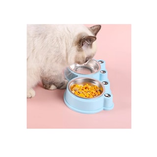 Foto 3 | Foto 3 | Tazón Doble Plato para Perro Antiderrapante Acero Inoxidable Eo Safe Imports Esi-11553 Azul