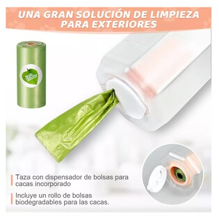Foto 5 | Foto 5 | Bebedero Para Perro Portátil 600 Ml Con Bolsa De Basura*3 Rosa/transparente