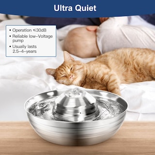 Foto 1 | Foto 1 | Dispensador Automático De Agua Cat Fountain De Acero Inoxidable De 2 Litros - Venta Internacional.