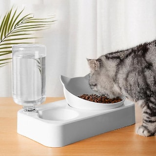 Foto 3 | Foto 3 | Cuencos Dobles Huoguo Para Gatos Y Perros Con Dispensador Automático De Agua - Venta Internacional.