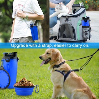 Foto 1 | Foto 1 | Botellas De Agua De Viaje Para Perros, Cuencos Plegables 2 En 1 | Huoguo - Venta Internacional.