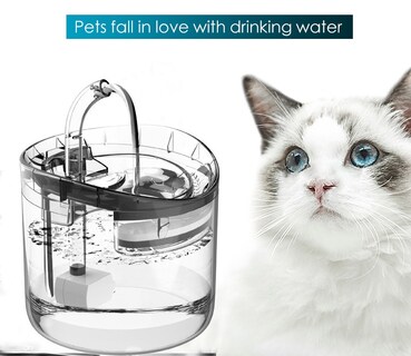 Foto 2 | Foto 2 | Dispensador De Agua Para Mascotas Sanlin Beans Transparente 1.8l Para Gatos - Venta Internacional.