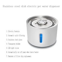 Fuente De Agua Para Mascotas Sanlin Beans Automática Led 2.4l - Venta Internacional.