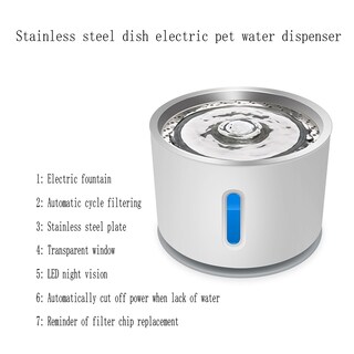 Foto 1 | Foto 1 | Fuente De Agua Para Mascotas Sanlin Beans Automática Led 2.4l - Venta Internacional.