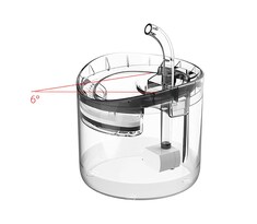 Fuente De Agua Para Mascotas Sanlin Beans Transparente De 1,6 L Con Filtro - Venta Internacional.