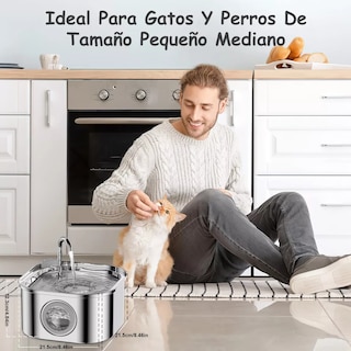 Foto 2 | Foto 2 | Bebedero Automático Gato Y Perro Eo Safe Imports Esi-18166 Plata
