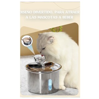 Foto 3 | Foto 3 | 2.2l Bebedero Lab.gfuente Para Gatos Perros Acero Inoxidable