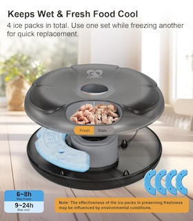 Foto 4 | Foto 4 | Comedero Automático Para Gatos Casfuy Inalámbrico Para Comida Húmeda Con Bolsas De Hielo - Venta Internacional.
