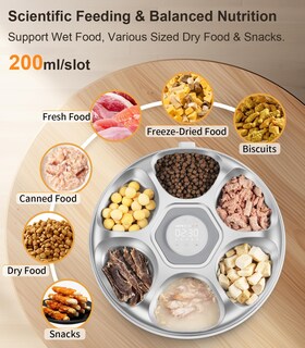 Foto 3 | Foto 3 | Comedero Automático Para Gatos Casfuy Inalámbrico Con Bandeja De Acero Inoxidable - Venta Internacional.