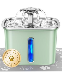 Foto 1 | Foto 1 | Fuente De Agua Cat Veken De Acero Inoxidable De 2 8 L Con Filtro Y Tapete - Venta Internacional.