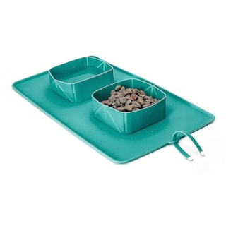 Foto 1 | Foto 1 | Cuencos De Viaje Para Perros Huoguo, Plegables De Silicona, Antideslizantes, Dobles - Venta Internacional.