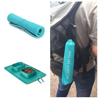 Foto 4 | Foto 4 | Cuencos De Viaje Para Perros Huoguo, Plegables De Silicona, Antideslizantes, Dobles - Venta Internacional.