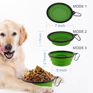 Foto 3 | Foto 3 | Cuencos Plegables Para Perros Huoguo, Grandes, Portátiles, 1 Litro, De Viaje (x2) - Venta Internacional.