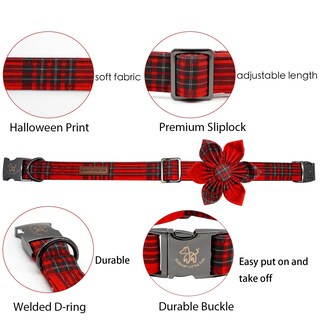 Foto 2 | Foto 2 | Collar Para Perro Elegante Coleta Con Diseño Navideño De Flores - Venta Internacional.