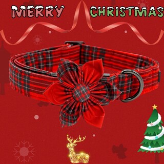 Foto 3 | Foto 3 | Collar Para Perro Elegante Coleta Con Diseño Navideño De Flores - Venta Internacional.