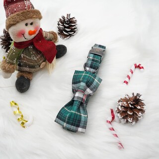Foto 4 | Foto 4 | Collar Para Perro, Elegante Diseño De Tartán Navideño Con Forma De Coleta - Venta Internacional.