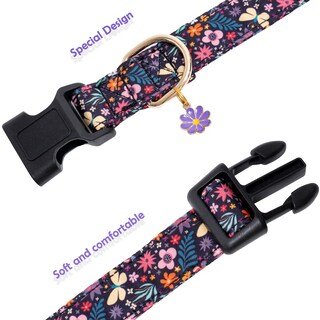 Foto 5 | Foto 5 | Collar Para Perro Faygarsle Cotton Designer Con Dijes De Flores - Venta Internacional.