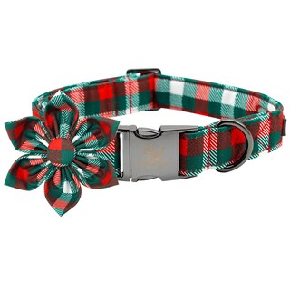 Foto 1 | Foto 1 | Collar Para Perro Elegante Coleta Con Diseño Navideño De Flores - Venta Internacional.