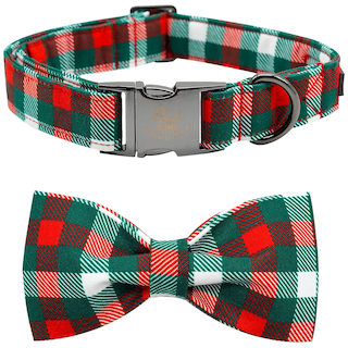 Foto 1 | Foto 1 | Collar Para Perro, Elegante Diseño De Tartán Navideño Con Forma De Coleta - Venta Internacional.