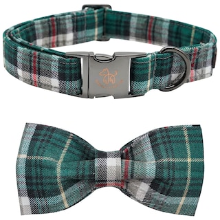 Foto 1 | Foto 1 | Collar Para Perro, Elegante Diseño De Tartán Navideño Con Forma De Coleta - Venta Internacional.