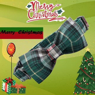 Foto 3 | Foto 3 | Collar Para Perro, Elegante Diseño De Tartán Navideño Con Forma De Coleta - Venta Internacional.