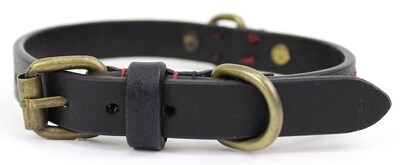 Foto 2 | Foto 2 | Collar Para Perro Rawlings De Cuero Con Puntadas De Béisbol, Tamaño Pequeño, Negro - Venta Internacional.