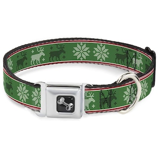 Foto 1 | Foto 1 | Collar Para Perro Con Cierre De Hebilla, Punto Navideño, Diseño De Alce O Copos De Nieve - Venta Internacional.