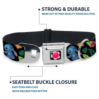 Foto 4 | Foto 4 | Collar Para Mascotas Con Hebilla Disney Stitch Scrump Tropical Flora - Venta Internacional.