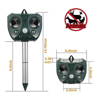 Foto 1 | Foto 1 | Repelente Solar Ultrasónico Para Mapaches, Gatos Y Perros - Venta Internacional.