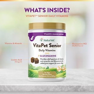Foto 5 | Foto 5 | Suplementos para Perros NaturVet Vitapet Senior con Glucosamina 120 Masticables - Venta Internacional