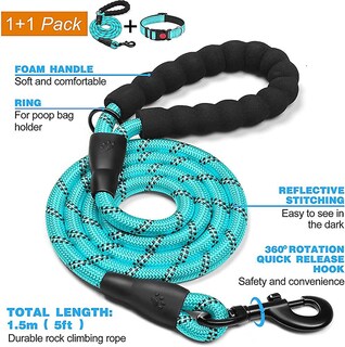 Foto 3 | Foto 3 | Collar Para Perro Acolchado Reflectante Con Neopreno Suave Haapaw +1,5 M L - Venta Internacional.