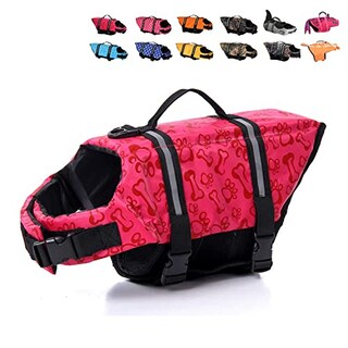 Foto 1 | Foto 1 | Traje De Baño De Seguridad Para Perros Haocoo Saver Con Chaleco Salvavidas Para Perros, Color Rosa - Venta Internacional.