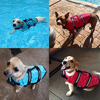 Foto 7 | Foto 7 | Traje De Baño De Seguridad Para Perros Haocoo Saver Con Chaleco Salvavidas Para Perros, Color Rosa - Venta Internacional.