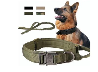 Foto 1 | Foto 1 | Xtellar Collar Táctico Ajustable Con Hebilla De Metal Para Perros +correa – Confort Premium