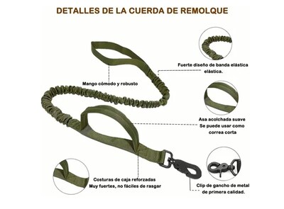 Foto 5 | Foto 5 | Xtellar Collar Táctico Ajustable Con Hebilla De Metal Para Perros +correa – Confort Premium
