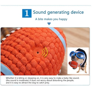 Foto 5 | Foto 5 | Juguete Vocal De Peluche Para Perros Con Forma De Bola Para Masticar Dientes - Venta Internacional.