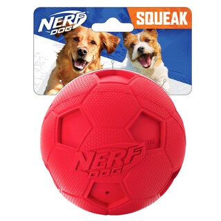 Foto 1 | Foto 1 | Pelota De Fútbol Para Perros Dog Toy Nerf Dog Con Chirriador Interactivo De 10 Cm, Color Rojo - Venta Internacional.