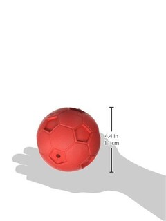 Foto 2 | Foto 2 | Pelota De Fútbol Para Perros Dog Toy Nerf Dog Con Chirriador Interactivo De 10 Cm, Color Rojo - Venta Internacional.