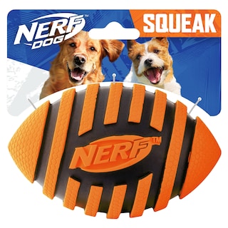 Foto 1 | Foto 1 | Pelota De Fútbol De Goma Para Perros Nerf Con Chirriador En Espiral, Naranja - Venta Internacional.