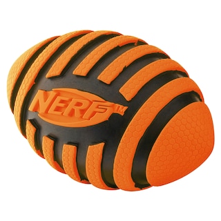 Foto 4 | Foto 4 | Pelota De Fútbol De Goma Para Perros Nerf Con Chirriador En Espiral, Naranja - Venta Internacional.