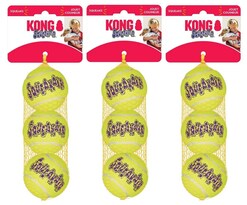 Pelotas De Tenis Dog Toy Kong Squeakair, Tamaño Mediano, Paquete De 9 - Venta Internacional.
