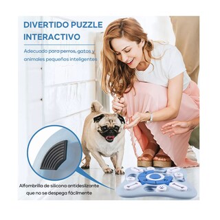 Foto 4 | Foto 4 | Juguete Interactivo para Perro/Gato Rompecabezas Dispensador Azul