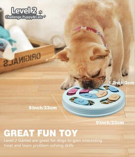 Foto 3 | Foto 3 | Juego Interactivo Huoguo, Juguete De Rompecabezas Para Perros, Alimentador Lento - Venta Internacional.