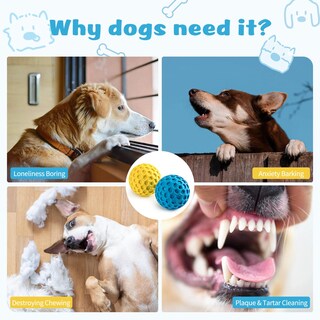 Foto 4 | Foto 4 | Juguete Para Perros Hippih Indestructible Squeaky Balls, Paquete De 2 Unidades Para Perros - Venta Internacional.