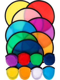 Foto 1 | Foto 1 | Juego De Ventiladores Plegables Con Forma De Disco Volador Gejoy, 24 Piezas, 8 Colores - Venta Internacional.