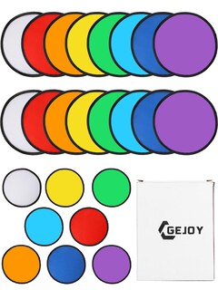 Foto 2 | Foto 2 | Juego De Ventiladores Plegables Con Forma De Disco Volador Gejoy, 24 Piezas, 8 Colores - Venta Internacional.